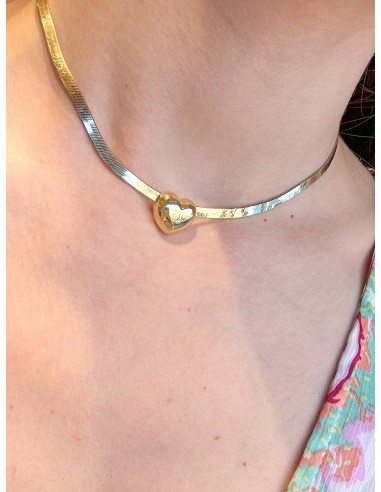 CHOCKER PIATTO CUORE BOMBATO